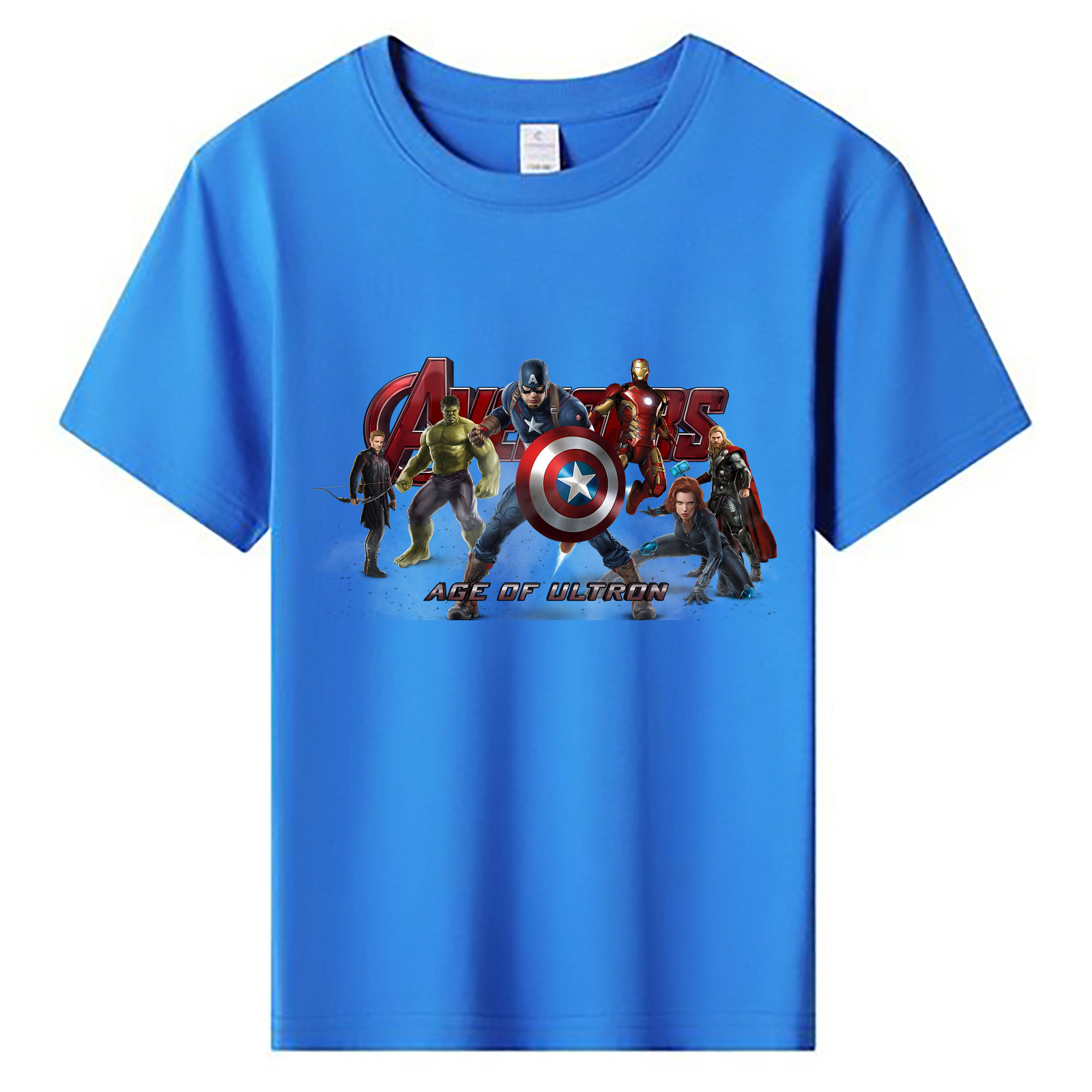 （画像用） アベンジャーズ The Avengers 綿100％キッズTシャツ（フロントプリント）
